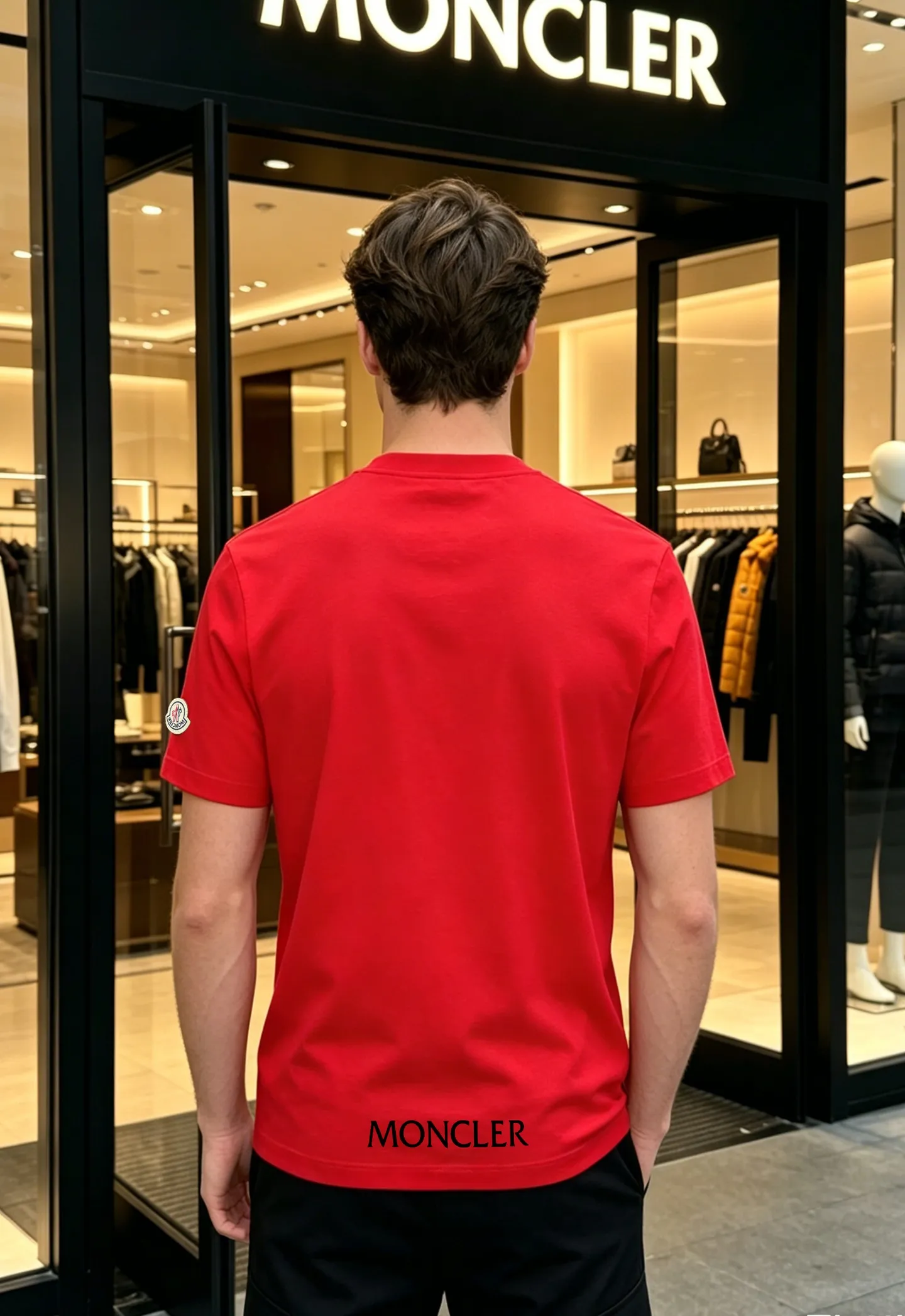 ⚜️ MONCLER 26s T . 190g . Breathable， ! New Arrival . ， 。 . ， ， ，Sneakers !MONCLERPremium ， ， ! ！ ：Black.White.Bright Red.Sizes：M-3XL（S 4XL ） ❗️175/145 XL